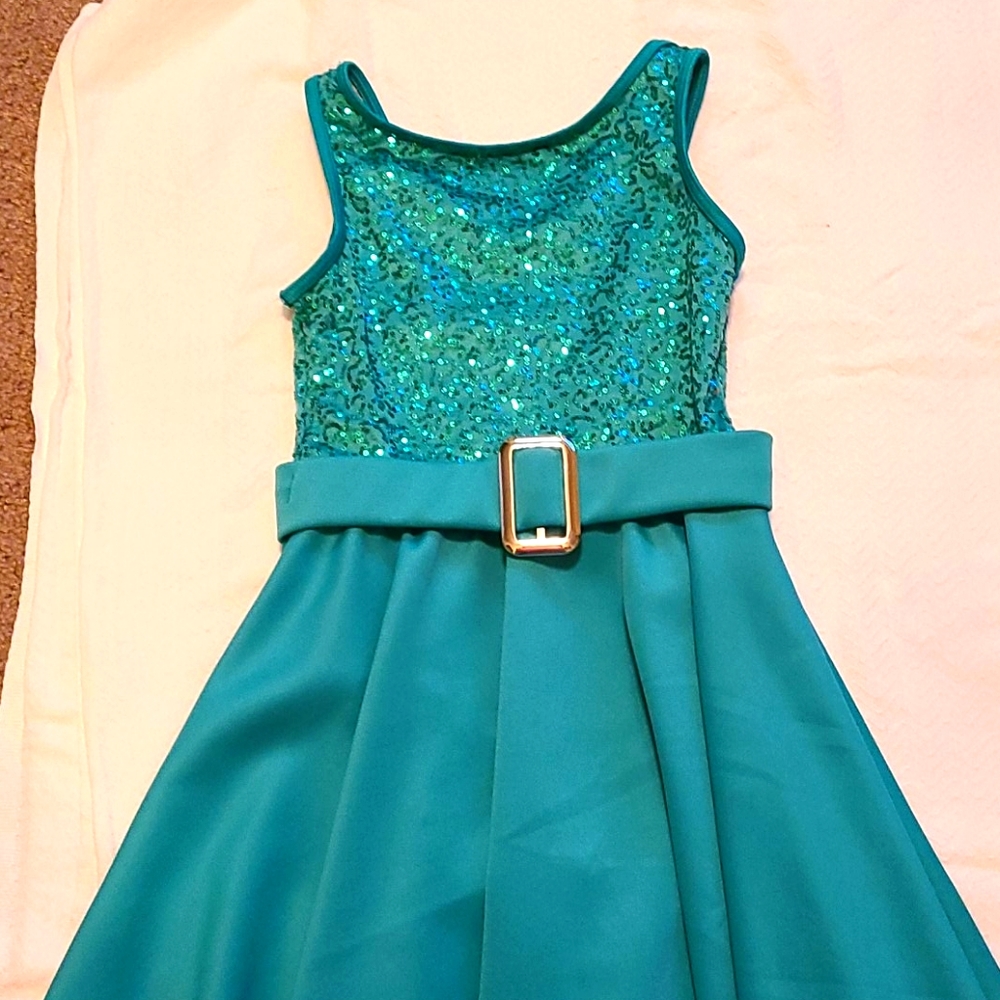 Sassy teal sparkle dress